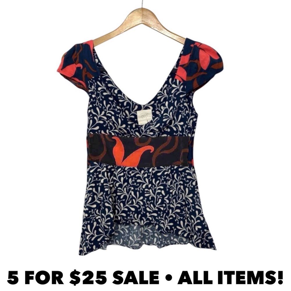 Anthropologie Surplice Babydoll Blouse